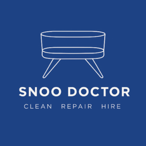 Snoo Doctor logo featuring a minimalist white bassinet outline on a deep blue background with the words "Snoo Doctor – Clean Repair Hire"