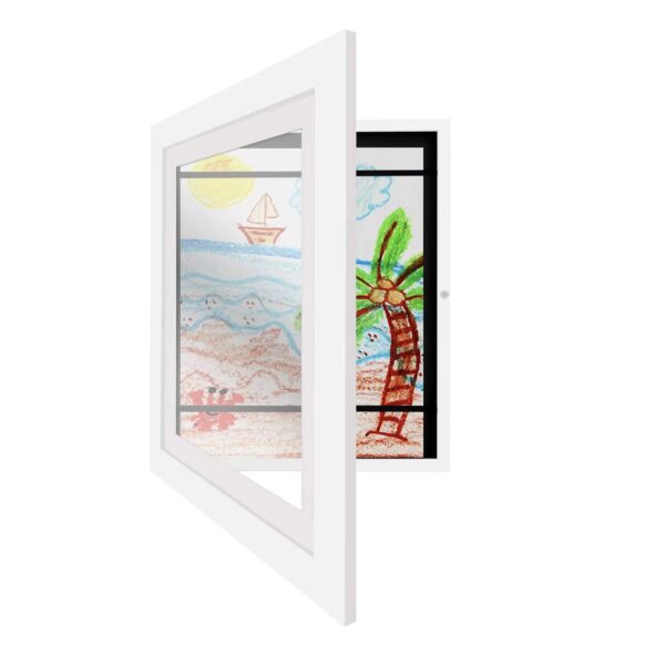 White version of A4 kids artwork display frame
